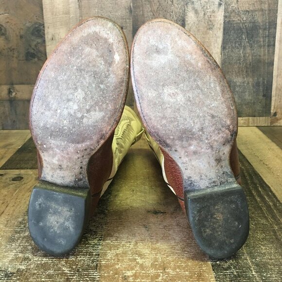 Tony Lama Vintage Smooth Ostrich Round Toe Cowboy Boots Mens 8 D - Picture 2 of 12